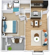 Apartments in Grand Prairie FloorPlan A1